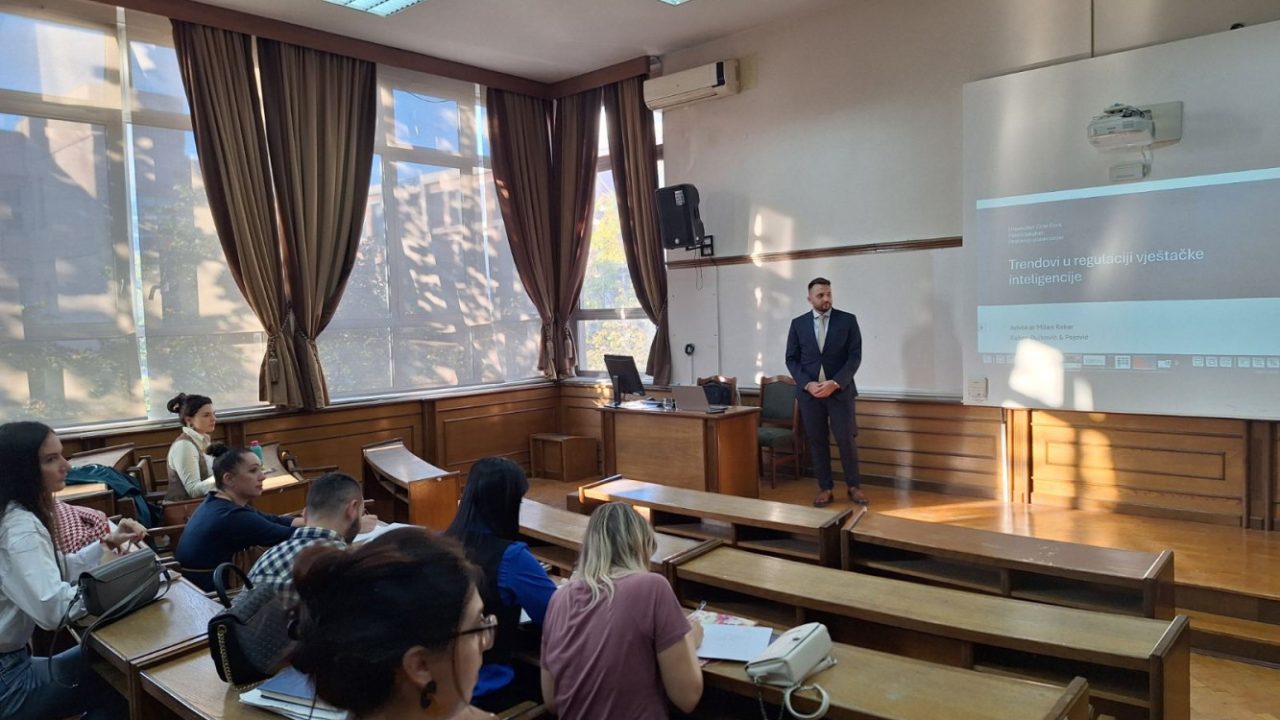 Milan Keker Lectures on AI Regulation at the University of Montenegro